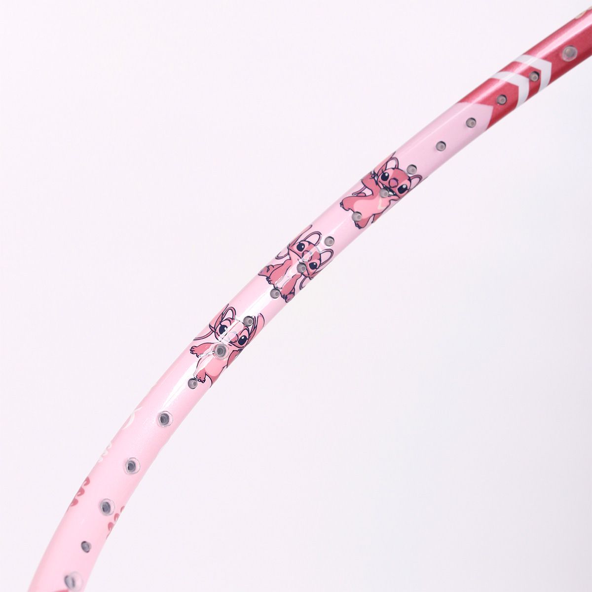 【予約注文 12月中下旬発送予定】スティッチ Stitch バドミントンラケット 4UG6 ラケットカバーケース セット エンジェル ピンク ディズニー