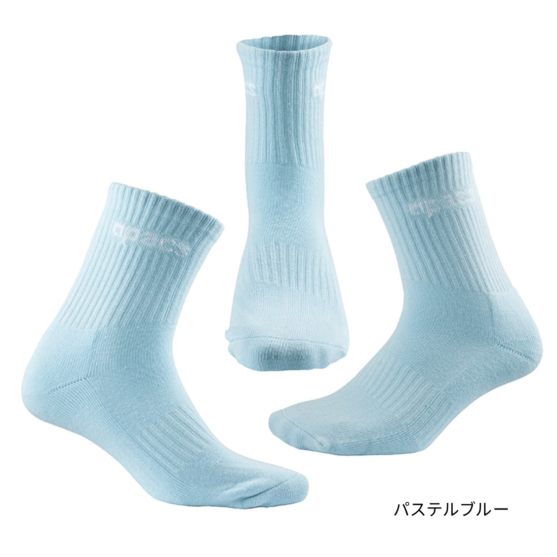 バドミントンソックス スポーツソックス ミドル丈 中厚手 24-29cm(AP307-V)