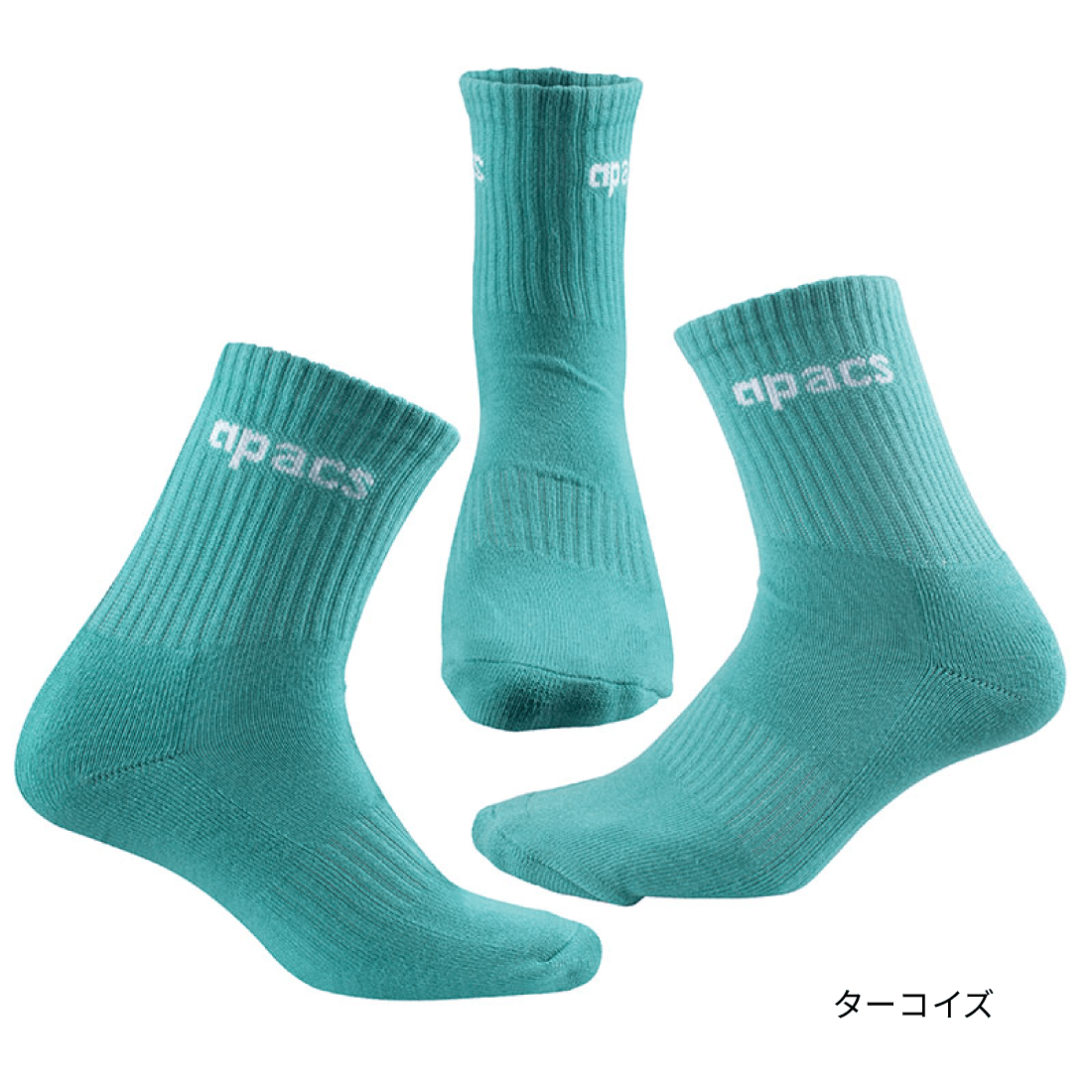 バドミントンソックス スポーツソックス ミドル丈 中厚手 24-29cm(AP307-V)