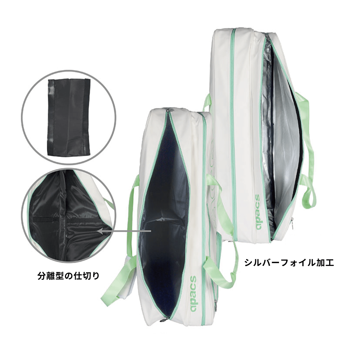 バドミントンラケットバッグ トーナメントバッグ 防水・耐熱効果 高品質素材 スクエア型