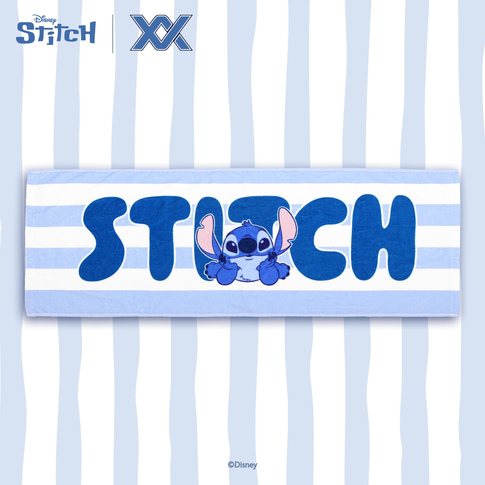 【予約注文 12月中下旬発送予定】スティッチ Stitch スポーツタオル タオル 中厚手 綿100% 100cm×33cm ディズニー