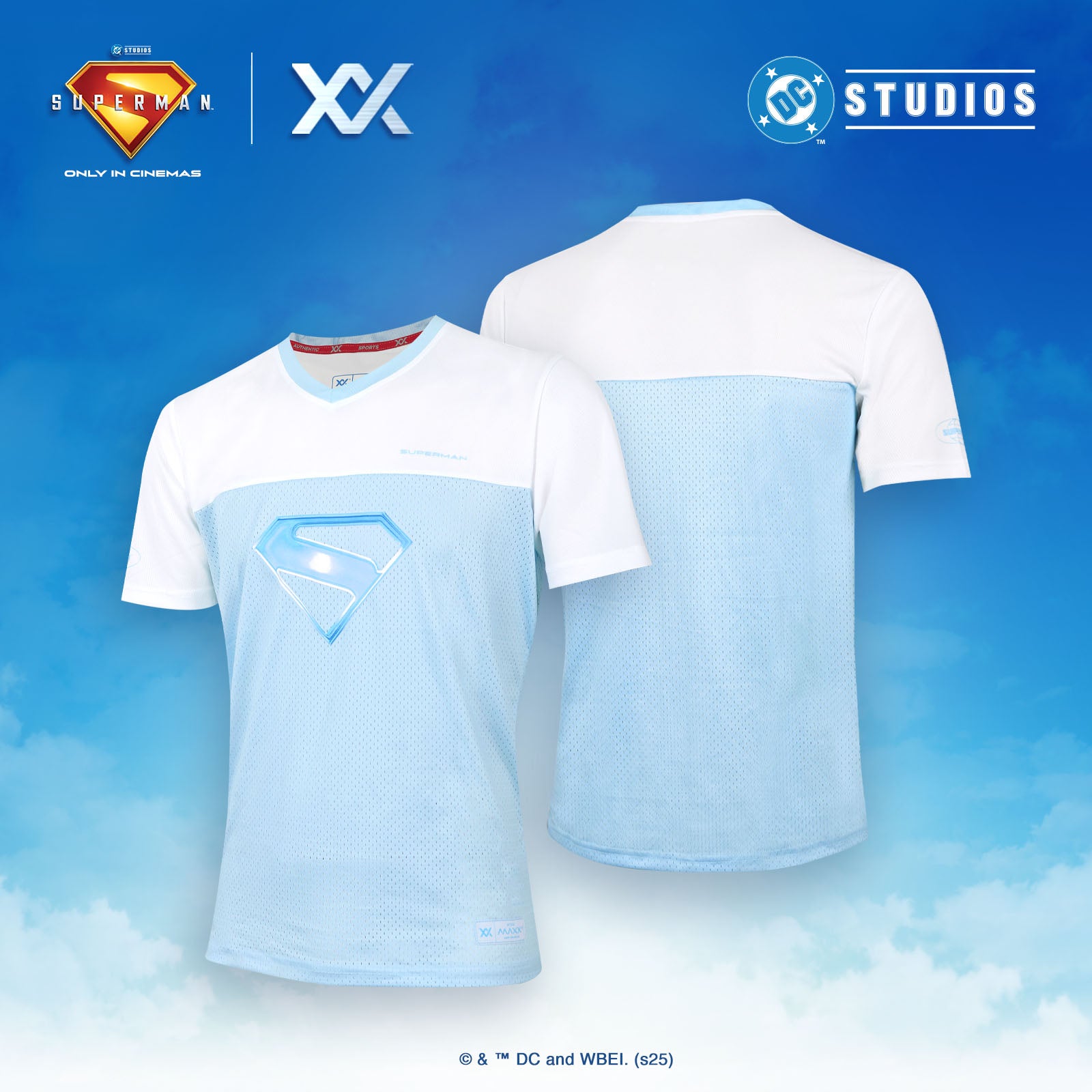 スーパーマン デザインTシャツ Tシャツ シャツ Vネック 軽量 ドライ生地