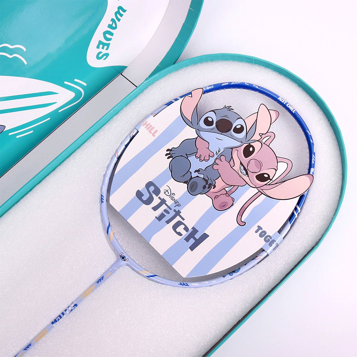 【予約注文 12月中下旬発送予定】スティッチ Stitch バドミントンラケット 4UG6 ラケットカバーケース セット スティッチ ブルー ディズニー