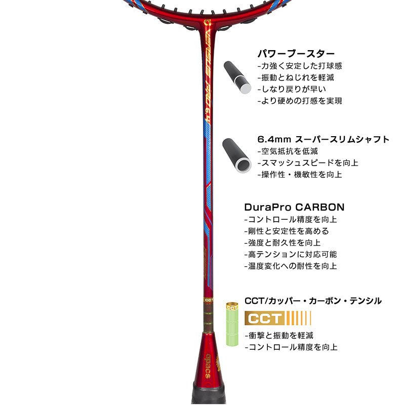 VERSUS PRO アップグレードVer.バーサスプロ バドミントンラケット 3UG6 4UG6 チアム・ジューン・ウェイ選手使用モデル