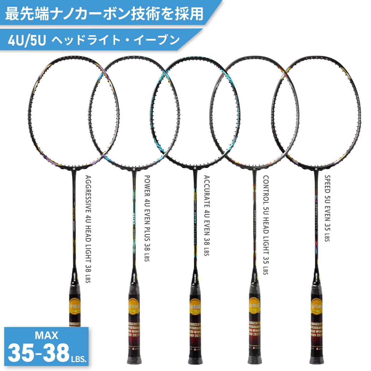 YONEX バドミントンラケット 5U 未使用 APACS(アパックス) WOVEN SERIES ウーベンシリーズ バドミントン