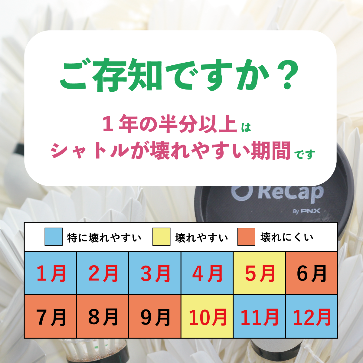ReCap(リキャップ)2セット バドミントンシャトル用保湿キャップ