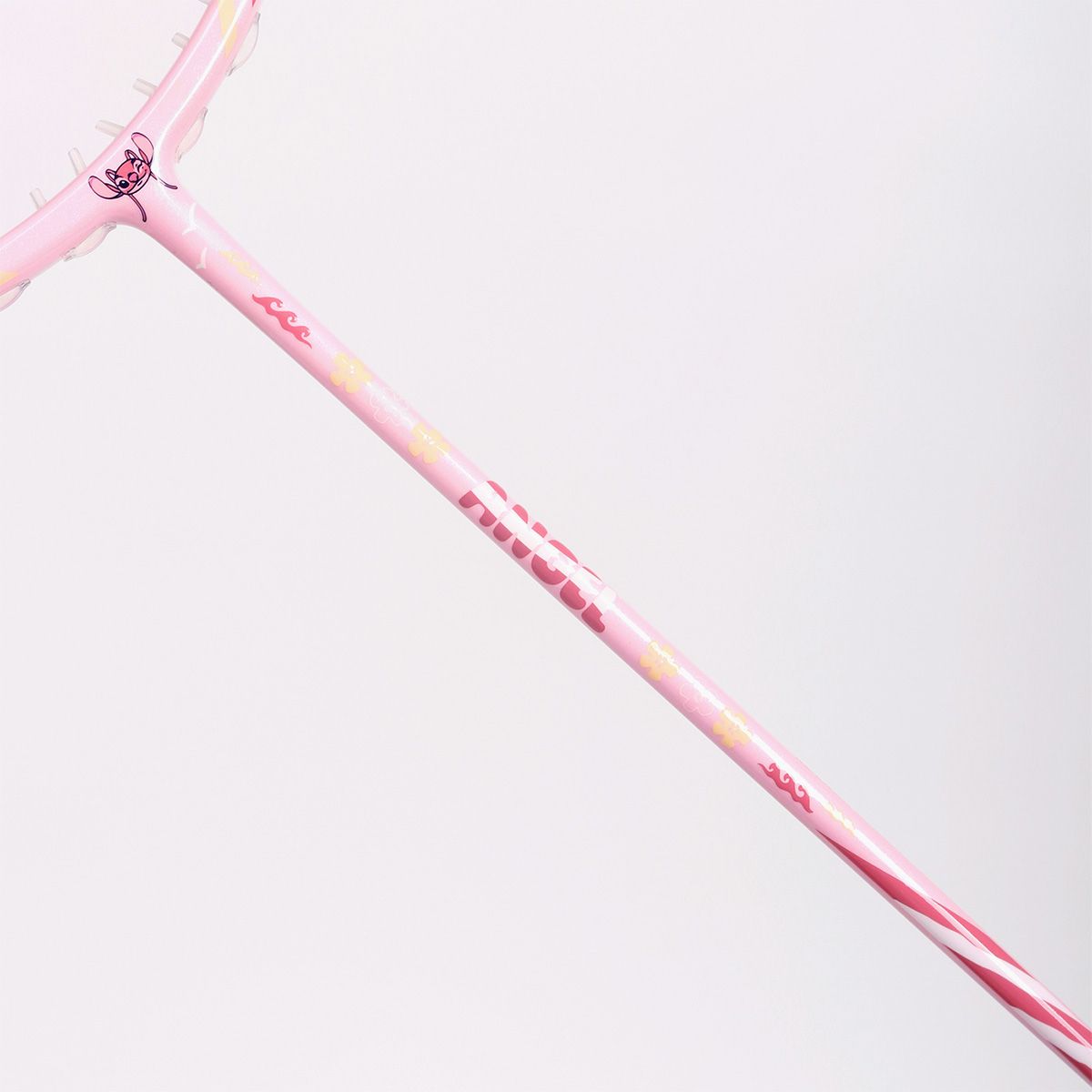 【予約注文 12月中下旬発送予定】スティッチ Stitch バドミントンラケット 4UG6 ラケットカバーケース セット エンジェル ピンク ディズニー