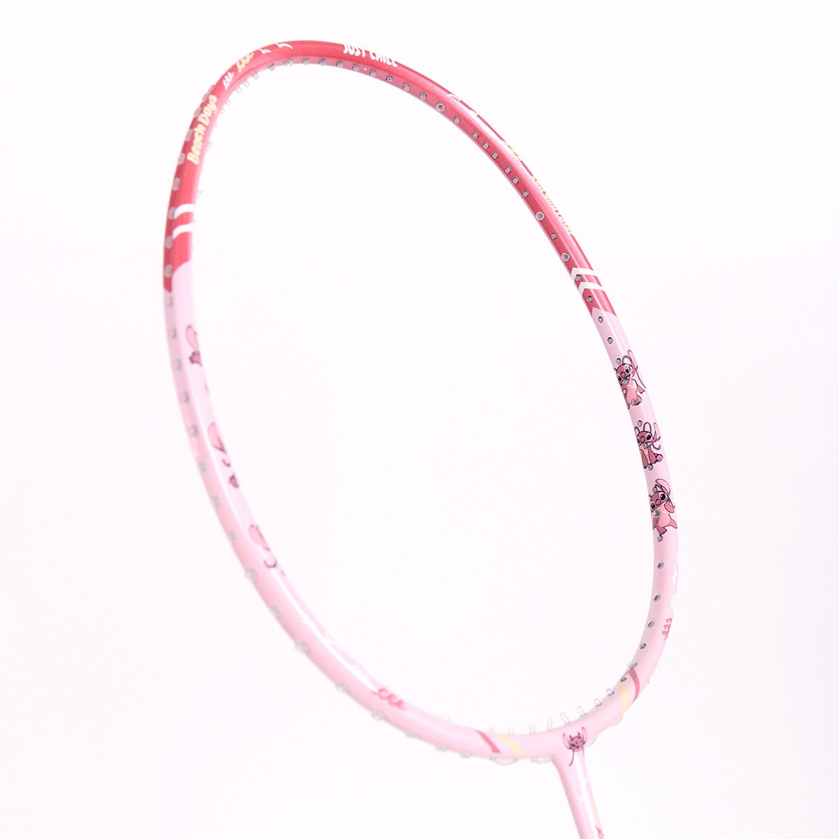 【予約注文 12月中下旬発送予定】スティッチ Stitch バドミントンラケット 4UG6 ラケットカバーケース セット エンジェル ピンク ディズニー