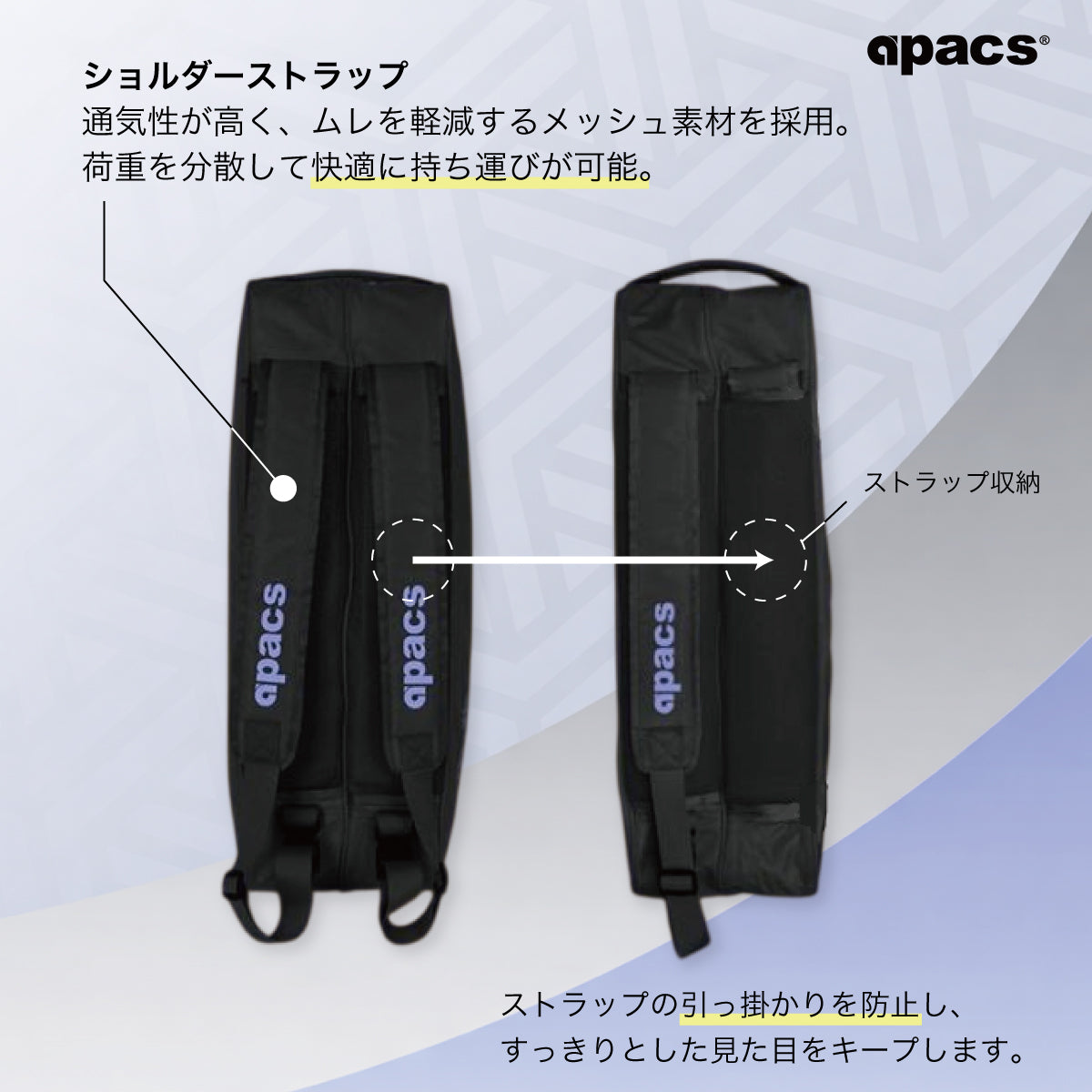 バドミントンラケットバッグ トーナメントバッグ  手持ち リュック 肩掛け 3WAY 独立シューズ収納（D2805 ）