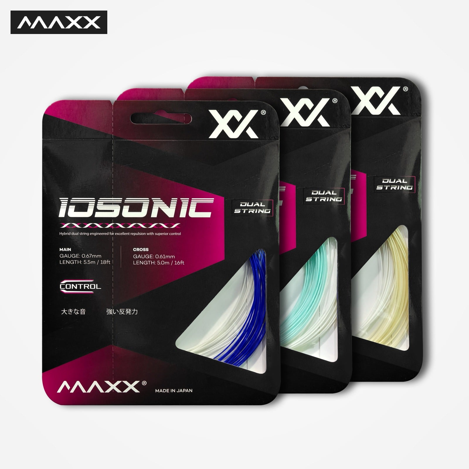バドミントン ストリング デュアルストリング 反発力・コントロール重視 IOSONIC