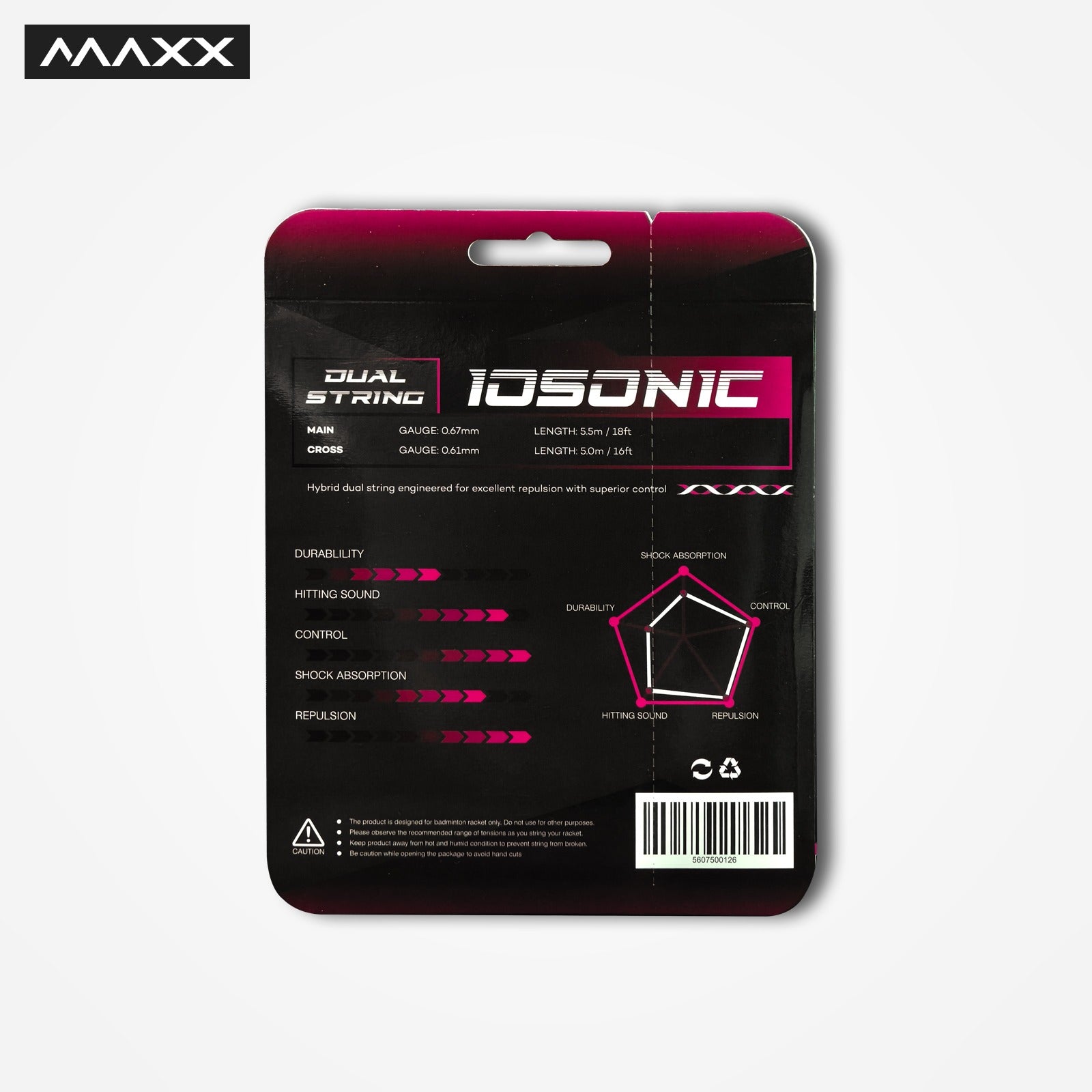 バドミントン ストリング デュアルストリング 反発力・コントロール重視 IOSONIC