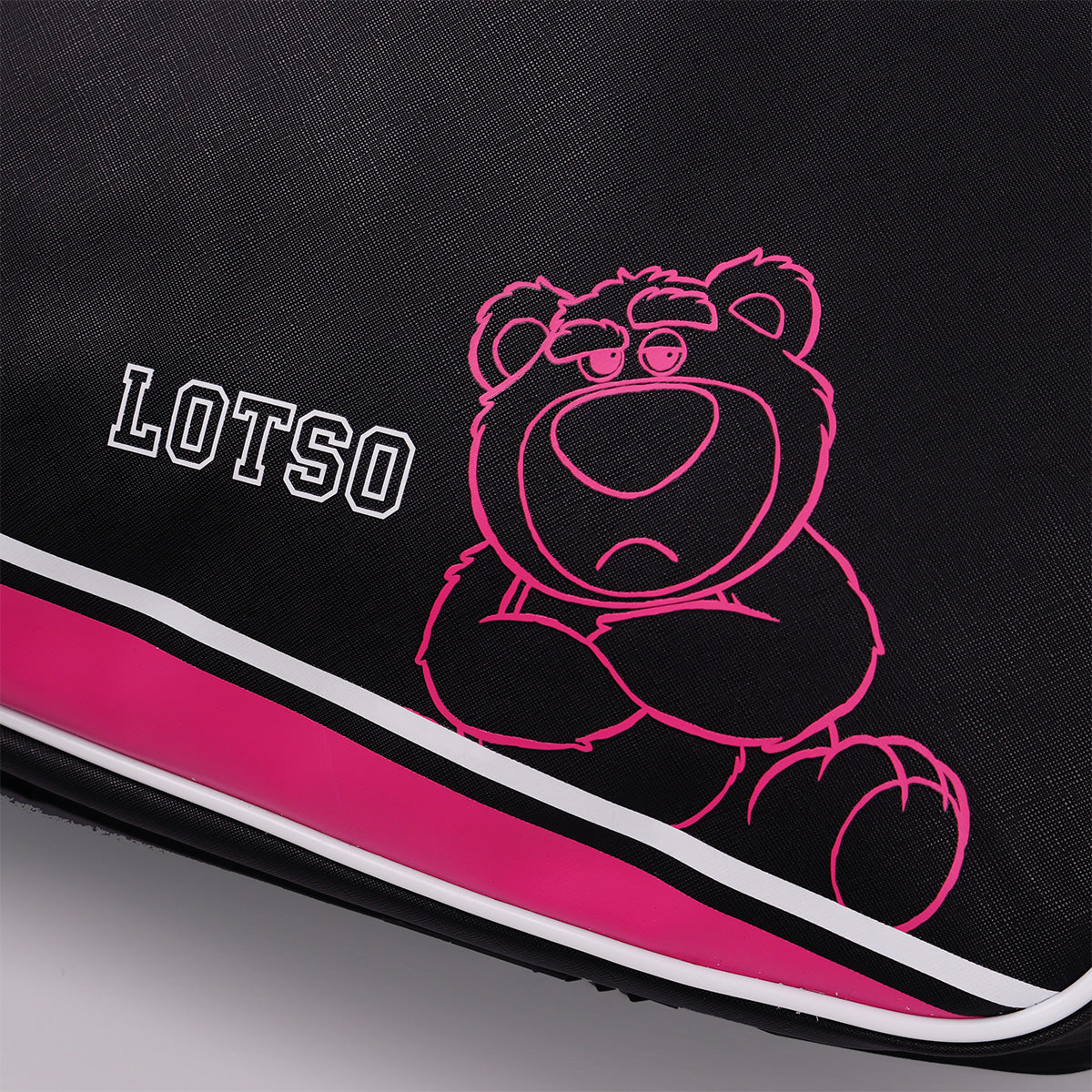 Disney/Pixar トイ・ストーリー ロッツォ LOTSO ラケットバッグ ブラック×ピンク（MDBAG04）
