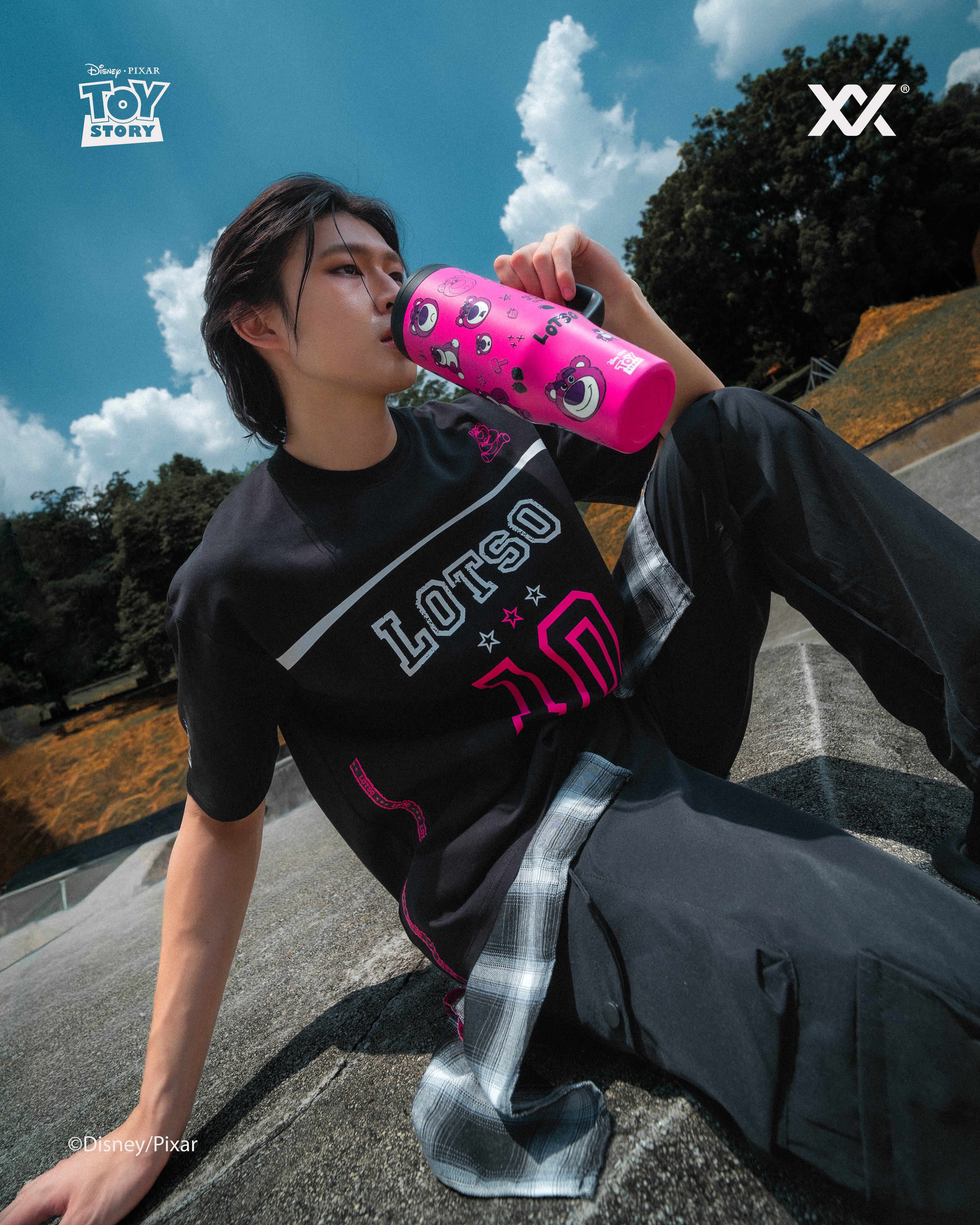 Disney/Pixar トイ・ストーリー ロッツォ LOTSO オーバーサイズ 半袖Tシャツ ユニセックス（MDOV03）
