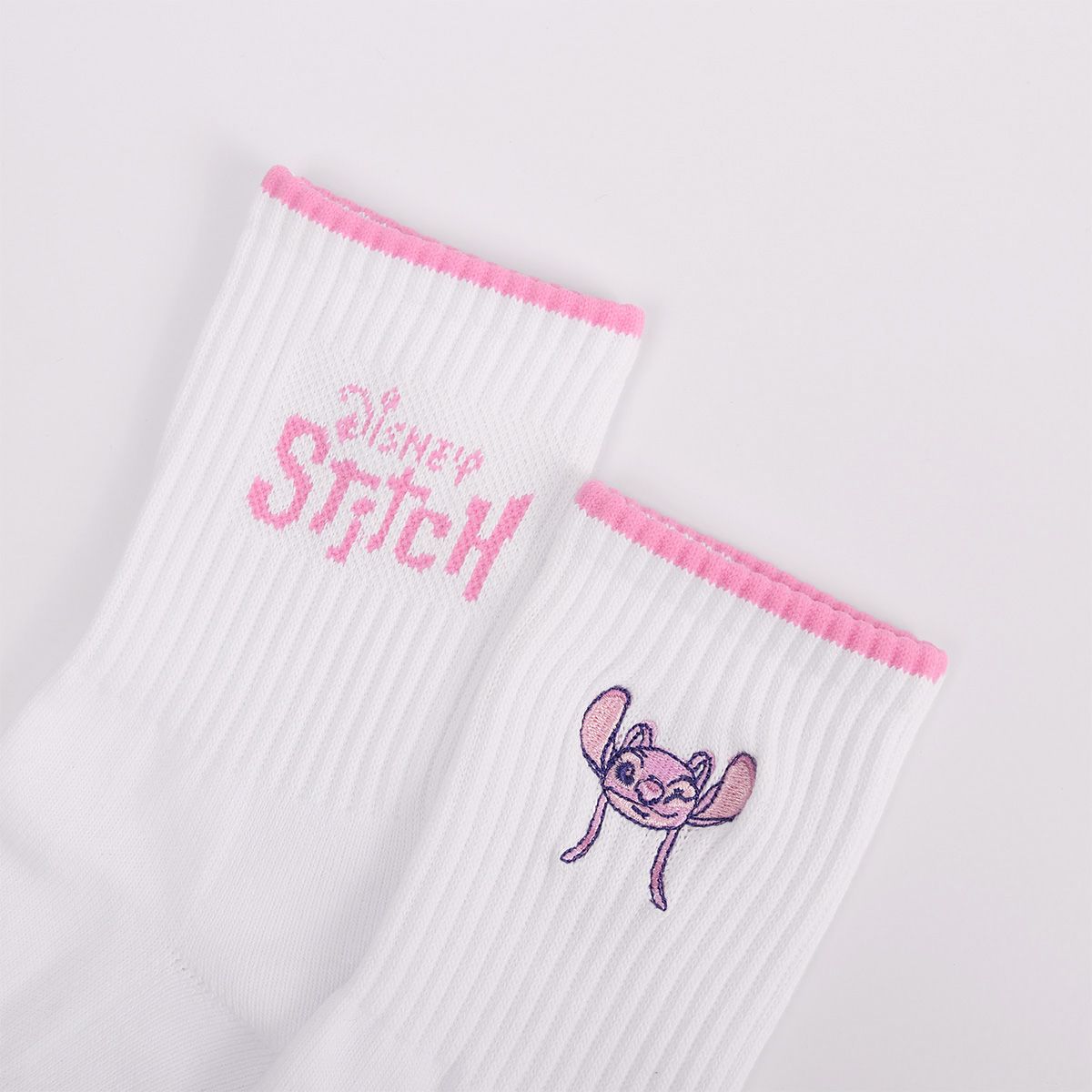 【予約注文 12月中下旬発送予定】スティッチ Stitch スポーツソックス ミディアム丈 バドミントン ディズニー