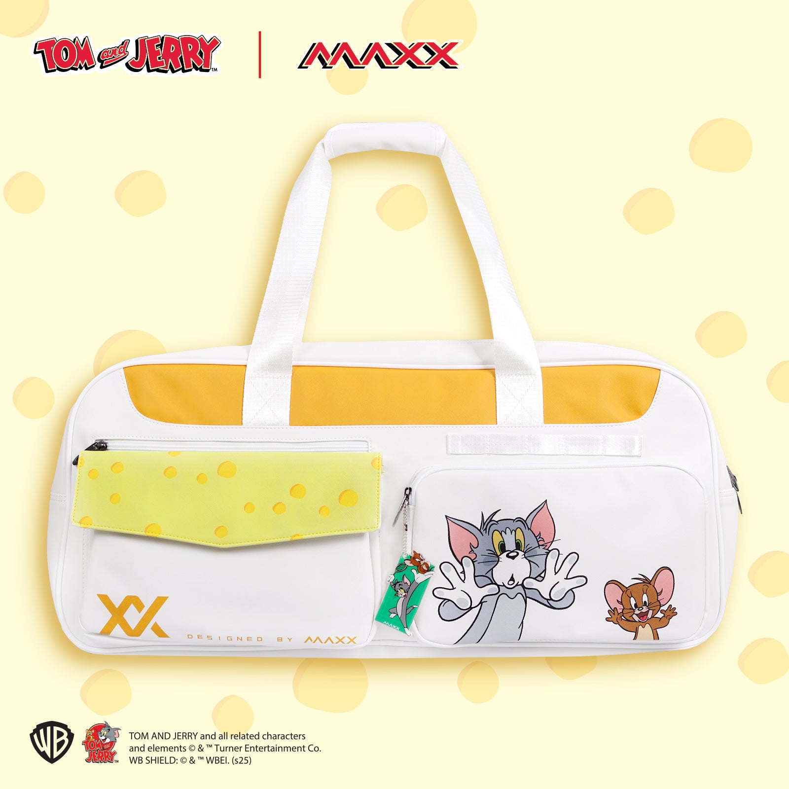【予約販売 6月初旬頃発送予定】トム&ジェリー ラケットバッグ バドミントン 大容量 キーチェーンセット
