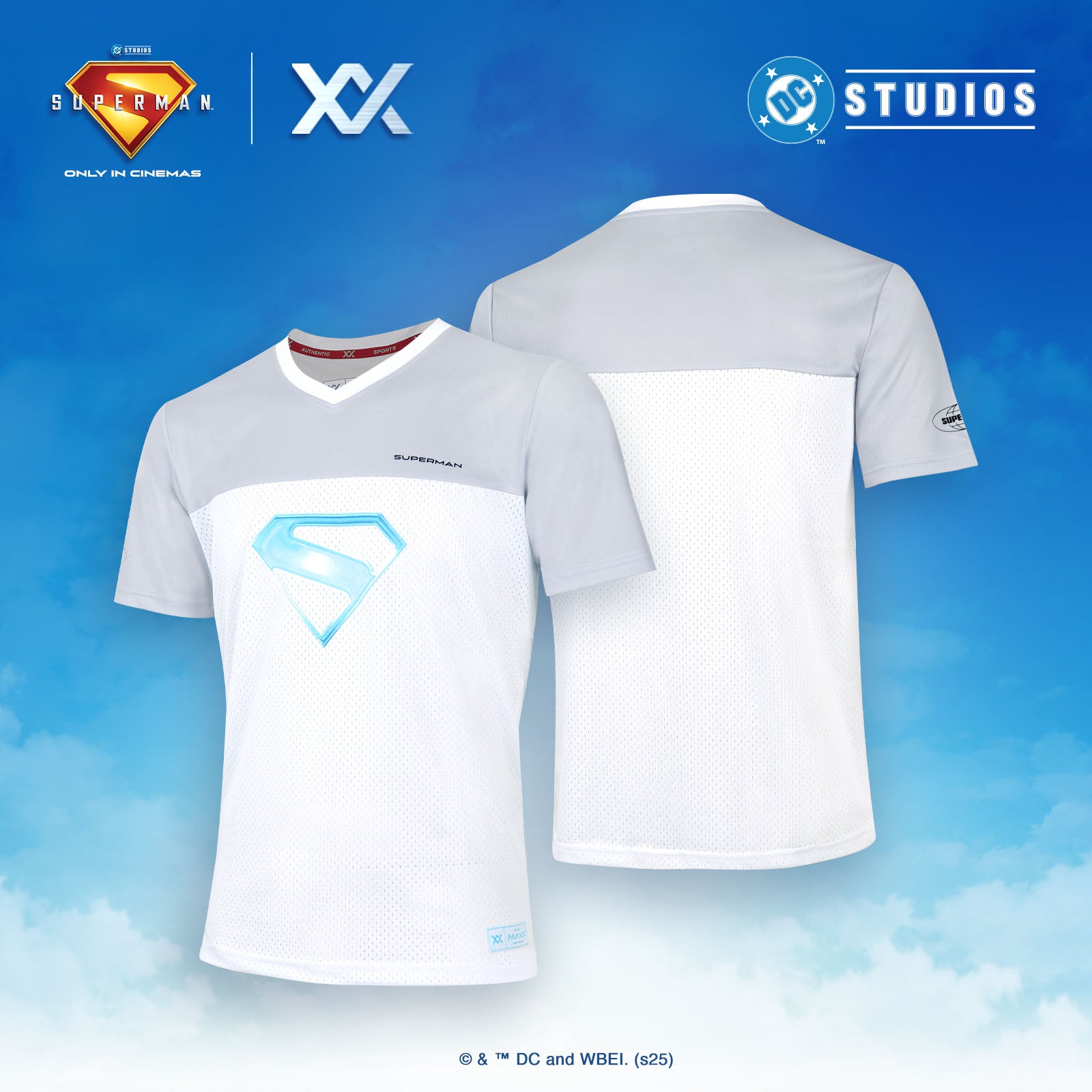 スーパーマン デザインTシャツ Tシャツ シャツ Vネック 軽量 ドライ生地