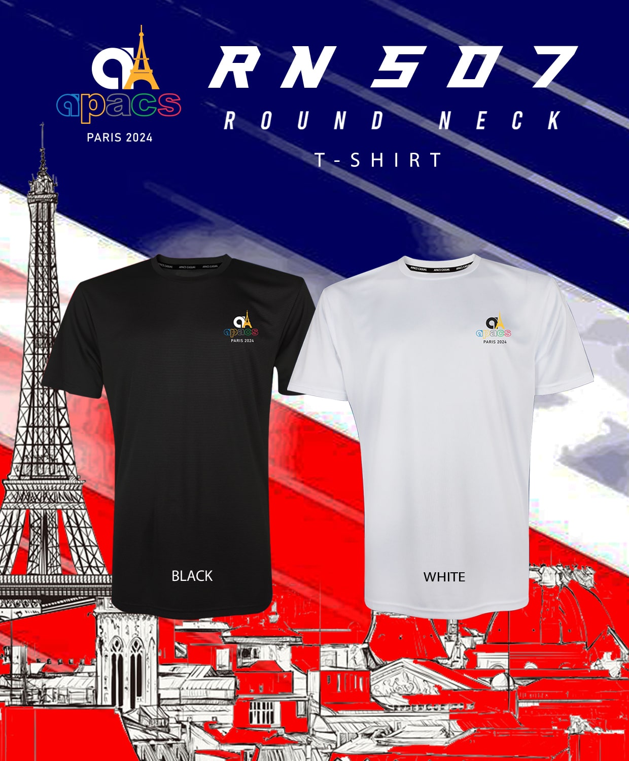 Paris 2024 バドミントン Tシャツ 記念カジュアルシャツ 練習着 ユニセックス 吸汗速乾 軽量