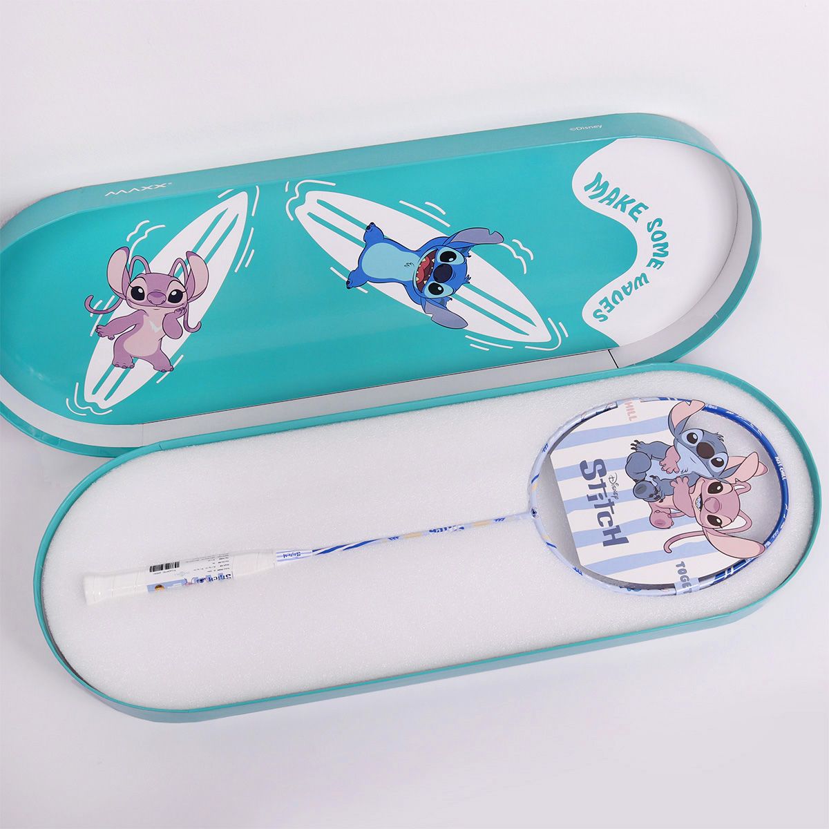 【予約注文 12月中下旬発送予定】スティッチ Stitch バドミントンラケット 4UG6 ラケットカバーケース セット スティッチ ブルー ディズニー