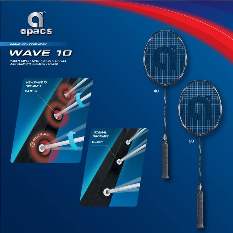 APACS(アパックス) WAVE 10 ウェーブ10 バドミントンラケット 4U